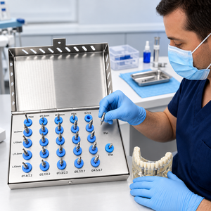 Instruments de forage coniques dentaires professionnels (25 pièces) avec butées de profondeur intégrées (8, 10, 11,5, 13 mm) pour la chirurgie implantaire - Product Image 6