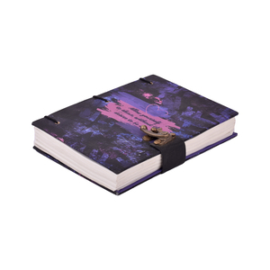 <b>A5</b> Dark Abstract Quote Handmade Paper Journal with Lock Closure 200 Pages Dual Side Writing Eco Friendly Diary for Creative Use - Product Image 3