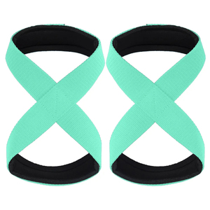 Professional Bodybuilder Grade Weight <b>Lifting</b> Figure Eight 100 % Cotton <b>Straps</b> And Power Grips Figure 8 Weight <b>Lifting</b> <b>Straps</b> - Product Image 5