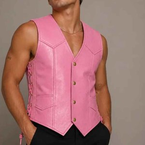 Chaleco de Motocicleta de Cuero Genuino para Hombre con Logotipo Personalizado, Ropa Exterior Informal de Invierno, Transpirable, de Alta Calidad, al por Mayor - Product Image 6