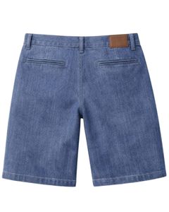 Shorts en jean bleu personnalisés pour hommes, shorts décontractés d'été, coupe droite classique, fermeture à boutons, fabricant sur mesure, vente en gros - Product Image 2