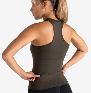 Débardeur côtelé blanc en coton pour femme, style décontracté d'été, personnalisable en gros, fabricant sur mesure - Product Image 3