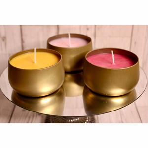Luxury Geometric Copper <b>Candle</b> Jar with Lid Triangle Rose Gold Metal <b>Candle</b> Tin Wholesale Empty <b>Candle</b> Vessel for Home Decor - Product Image 2