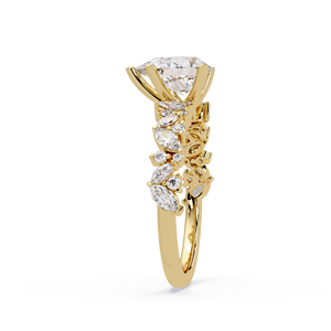 18K 14K Gold Pear Cut Lab grown Diamond IGI Certified Matching Wedding Band Bridal <b>Set</b> for <b>Women</b> Engagement <b>Rings</b> Luxury <b>Ring</b> - Product Image 4