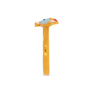 Adorable Puppy Kid's Gold <b>Ring</b> Charming <b>Cartoon</b> Elephant Head Blue and White Enamel Statement <b>Ring</b> with Gold Finish - Product Image 4
