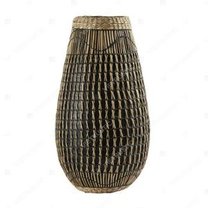 Vietrustic <b>Black</b> Woven Plant and Vase Seagrass Vase For Dinnerware Food <b>Table</b> Plant Vase - Product Image 4