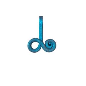 Collier pendentif spirale bleue fait main, amulette celtique unique en fer forgé, bijoux de festival pour les fournisseurs en gros - Product Image 3