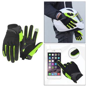 Full <b>Finger</b> Gym Training Gloves Black Neon Green Mesh Breathable Non Slip Touchscreen Compatible Adjustable Wrist <b>Strap</b> Unisex - Product Image 6