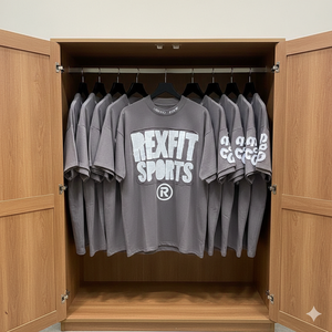 T-shirts à marque privée, grammage lourd 240 GSM, services OEM, fournisseur direct d'usine, impression sérigraphique de logo, t-shirts à épaules tombantes - Product Image 1