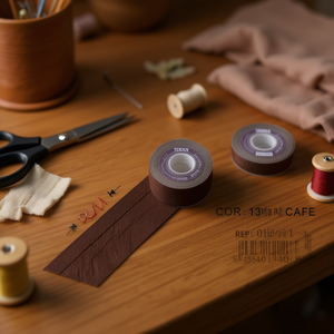 Nastro di tessuto ILAN 2 cm x 10 m marrone per cucito e artigianato - Product Image 3