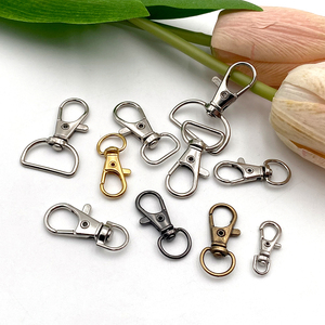 Porte-clés léger en métal en alliage de zinc avec fermoir à homard rotatif pour accessoires de sac et fermoir à mousqueton à crochet à ressort - Product Image 4