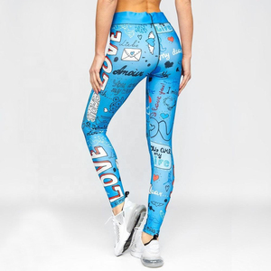 Leggings Deportivos de Cintura Media con Logotipo Personalizado, Sublimados, Suaves, para Yoga, Control de Abdomen, Absorción de Sudor, Cintura Alta - Product Image 2