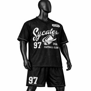 Conjuntos de Camisetas de Fútbol Americano de Primera Calidad, Personalizadas, 100% Poliéster, Protección UV, Manga Corta para Adultos, Gran Venta - Product Image 1