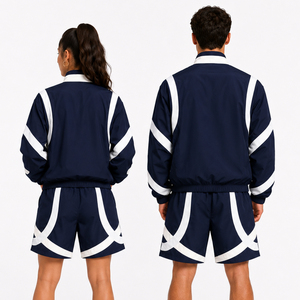 Ensemble de survêtement unisexe en nylon, veste et short, vêtements de sport, coupe-vent, deux pièces - Product Image 3