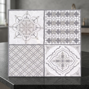 Carreaux de céramique de style marocain de qualité supérieure en gros, 400x400mm, carreaux de porcelaine à motifs floraux, pour extérieur, imperméables, antidérapants, pour murs - Product Image 1