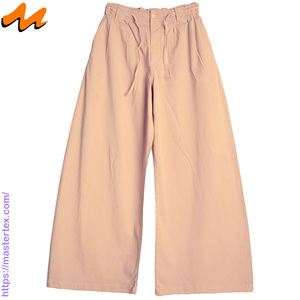 Pantalon Palazzo Écologique Lavable Respirant à Jambes Larges pour Femme avec Cordon de Serrage en Tissu Extensible - Product Image 1