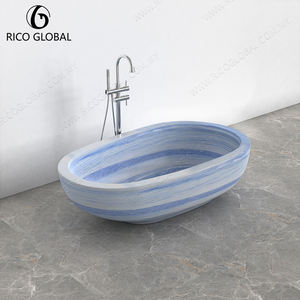 อ่างอาบน้ำหินอ่อนแบบลอยตัวสุดหรูและอ่างน้ำวน อ่างอาบน้ำระดับพรีเมียม - Product Image 2