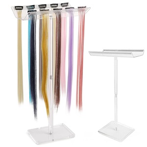 แท่นโชว์วิกผมอะคริลิคใสแบบสองด้านทันสมัยสำหรับร้านทำผม - Product Image 1