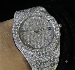 Reloj Mecánico Automático para Hombre con Diamantes, Caja Redonda de 40 mm, Correa de Acero Inoxidable, Cierre Desplegable, Estilo Lujoso - Product Image 2