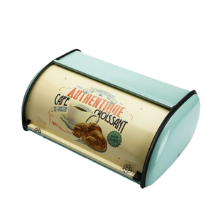 Contenedor de Almacenamiento de Alimentos, Caja de Pan de Metal Moderna con Tapa de Madera, Ahorra Espacio, Tamaño Personalizado - Product Image 2