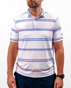 T-shirt de golf personnalisé pour homme, coupe ajustée, en tissu Broadcloth anti-plis, à séchage rapide, avec design tricoté et logo imprimé intégral - Product Image 6