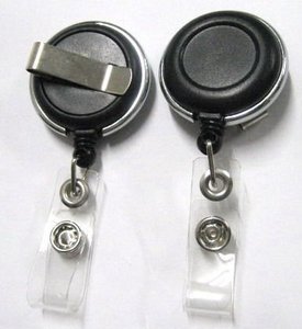 Porte-badge rétractable RP-03 en ABS avec sangle en PVC, clip de ceinture et cordon en nylon de 60 à 90 cm - Product Image 3