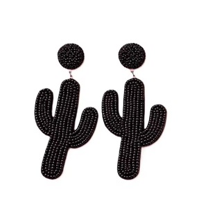 MUG New Design Hot Sale Charming Hand Woven Beads <b>Tassel</b> Red Purple Green Long Earrings for - Product Image 2