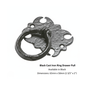 Tirador de Anillo Resistente de Hierro con Recubrimiento de Polvo Negro para Gabinetes de Cocina y Cajones - Herraje para Muebles Ecológico y Antioxidante - Product Image 2