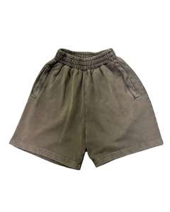 Ensemble deux pièces pour homme style luxe délavé à l'acide, t-shirt et short en coton épais, vêtements de sport respirants - Product Image 4