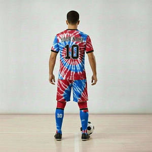 Uniformes de Fútbol Completos, Estampados a Rayas, Transpirables, de Secado Rápido, con Nombre de Equipo Personalizado, Manga Corta, Mezcla de Poliéster, Unisex para Adultos - Product Image 3