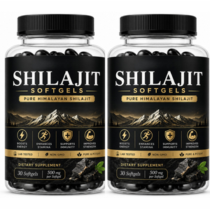 Cápsulas de Shilajit del Himalaya Ricas en Nutrientes, Suplemento Herbal, Cápsulas de Shilajit Naturales, Proveedor de Calidad al por Mayor en India - Product Image 1