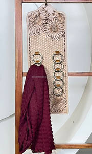 Nuevo Soporte de Pared para Pañuelos de Cuero Repujado Artesanal, Diseño Floral Occidental, Organizador de Pañuelos con Múltiples Anillos - Product Image 4