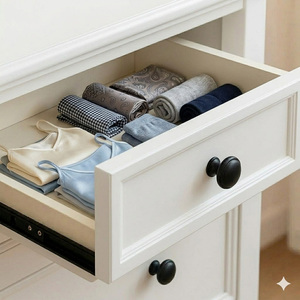 Modern Zinc Alloy Cabinet <b>Knobs</b> <b>Black</b> Drawer Pulls Wardrobe Cupboard <b>Door</b> Handles Furniture Hardware Accessories Eco-Friendly - Product Image 5