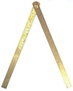 Juego de Reglas Plegables de Latón de Primera Calidad de 12 a 24 Pulgadas con Báscula de Bolsillo de 6 Pulgadas, Herramienta de Medición de Precisión del Fabricante, Plegable y Duradera - Product Image 1
