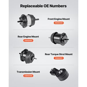 Kit de Soportes de Motor y Transmisión Compatible con Chevrolet Traverse 3.6L V6 2009-2017, Juego de 4, Reemplazo para OE - Product Image 3