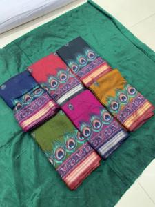 ส่าหรีฐานผ้าไหมแท้หรูหราสง่างามเหนือกาลเวลาสีดำสวมใส่สบายๆทุกฤดูกาล - Product Image 2