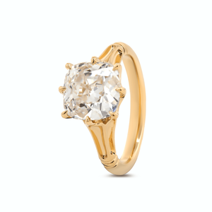 Elongated 3ct <b>Cushion</b> Old Mine Cut Lab Diamond Engagement <b>Ring</b> Handcrafted Filigree Solitaire <b>Ring</b> Cathedral Shank <b>Wedding</b> <b>Ring</b> - Product Image 4