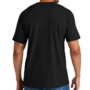 T-shirt décontracté uni à manches courtes pour homme, en coton biologique durable, léger et respirant, avec poche, vente en gros - Product Image 5