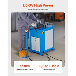 Piegatubi Elettrico Automatico da 1,5 KW per Tubi da 5/8 a 1 1/2 Pollici con 5 Set di Matrici e Componenti PLC - Product Image 2