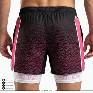 Shorts de boxe MMA personnalisés pour hommes, shorts d'entraînement athlétiques 2 en 1, respirants, à séchage rapide, avec compression interne - Product Image 2
