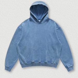 เสื้อฮู้ดดี้พรีเมียมผ้าฝ้าย 100% ล้างสีแบบแอซิด ใส่สบายสำหรับผู้ชาย เสื้อฮู้ดดี้แบบแอซิดสำหรับฤดูใบไม้ร่วงและฤดูหนาว - Product Image 1