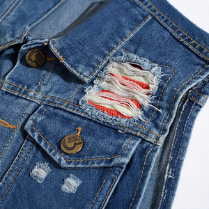 Men's Casual Slim Fit Quick Dry Breathable Sleeveless <b>Denim</b> Classic Button Jean <b>Jacket</b> - Product Image 3