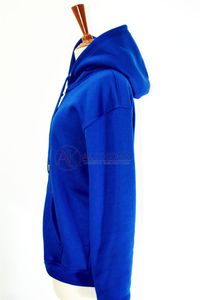 Royal Blue Winter <b>Zip</b>-Up <b>Hoodie</b> Heavy Fleece 100% Cotton Breathable Hip Hop Style <b>Pocket</b> Regular Fit Custom Logo OEM Service Men - Product Image 2