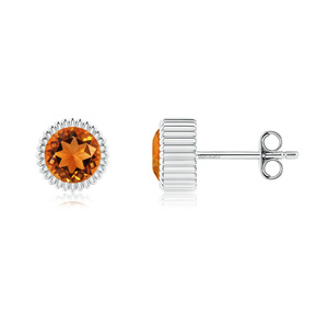 Boucles d'oreilles clous en forme de fleur en citrine, or 10K 14K 18K, argent 925 935, bijoux classiques de luxe pour femmes, pour mariage et usage quotidien - Product Image 3
