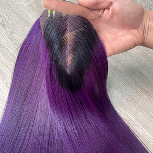 Cabello Vietnamita Virgen Súper Doblemente Estirado, Color Morado, Liso, para Mujeres, Precio Accesible de Fábrica al por Mayor - Product Image 4