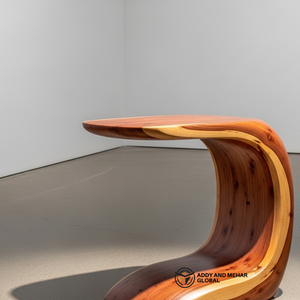 โต๊ะข้างทรงตัวซีไม้เนื้อแข็งทันสมัย โต๊ะออตโตมันและโต๊ะวางของทำมือสุดหรูสำหรับห้องนั่งเล่น โซฟา ห้องนอน สำนักงาน - Product Image 3