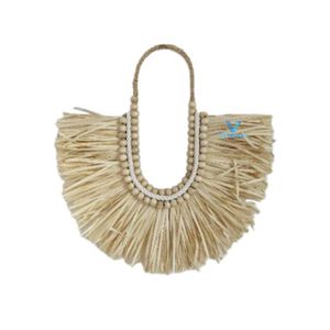 Décoration murale en feuilles de palmier tissées à la main en fibres naturelles, style bohème rustique, décoration d'intérieur de style farmhouse - Product Image 1