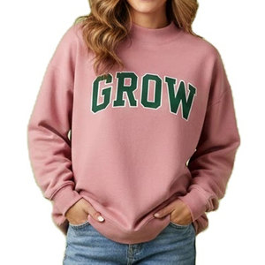 OEM Heavy <b>Weight</b> Knitted Winter/Autumn Women's Custom Long Mock Neck Sweatshirts with Front Embroidered Logo Mock Neck - Product Image 1