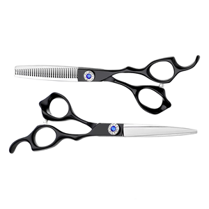 Hot Selling Classic Sharp Barber Scissors Set Black Color with Custom Handle Stainless Steel Blade for Hair Dressing Beauty Use - Product Image 1