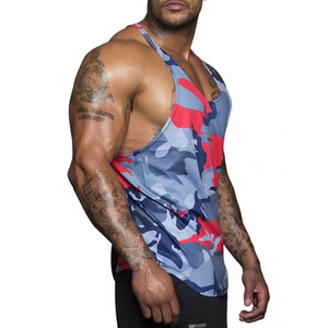 Débardeur de sport pour homme à dos nageur, personnalisable par sublimation, faible MOQ, en polyester et élasthanne respirant et écologique, pour musculation - Product Image 6